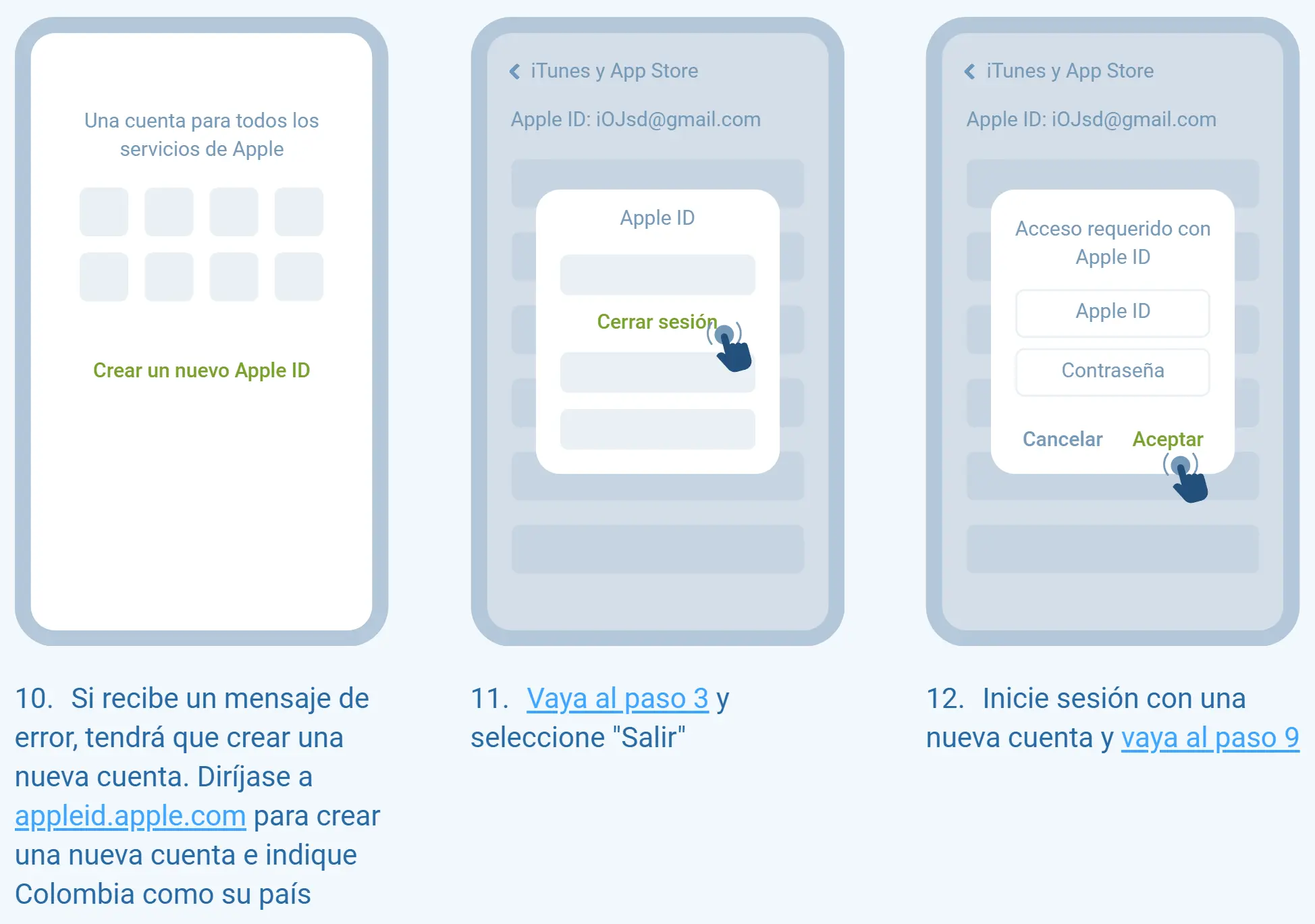 Aplicación 1xBet en iOS. Pasos 10 a 12