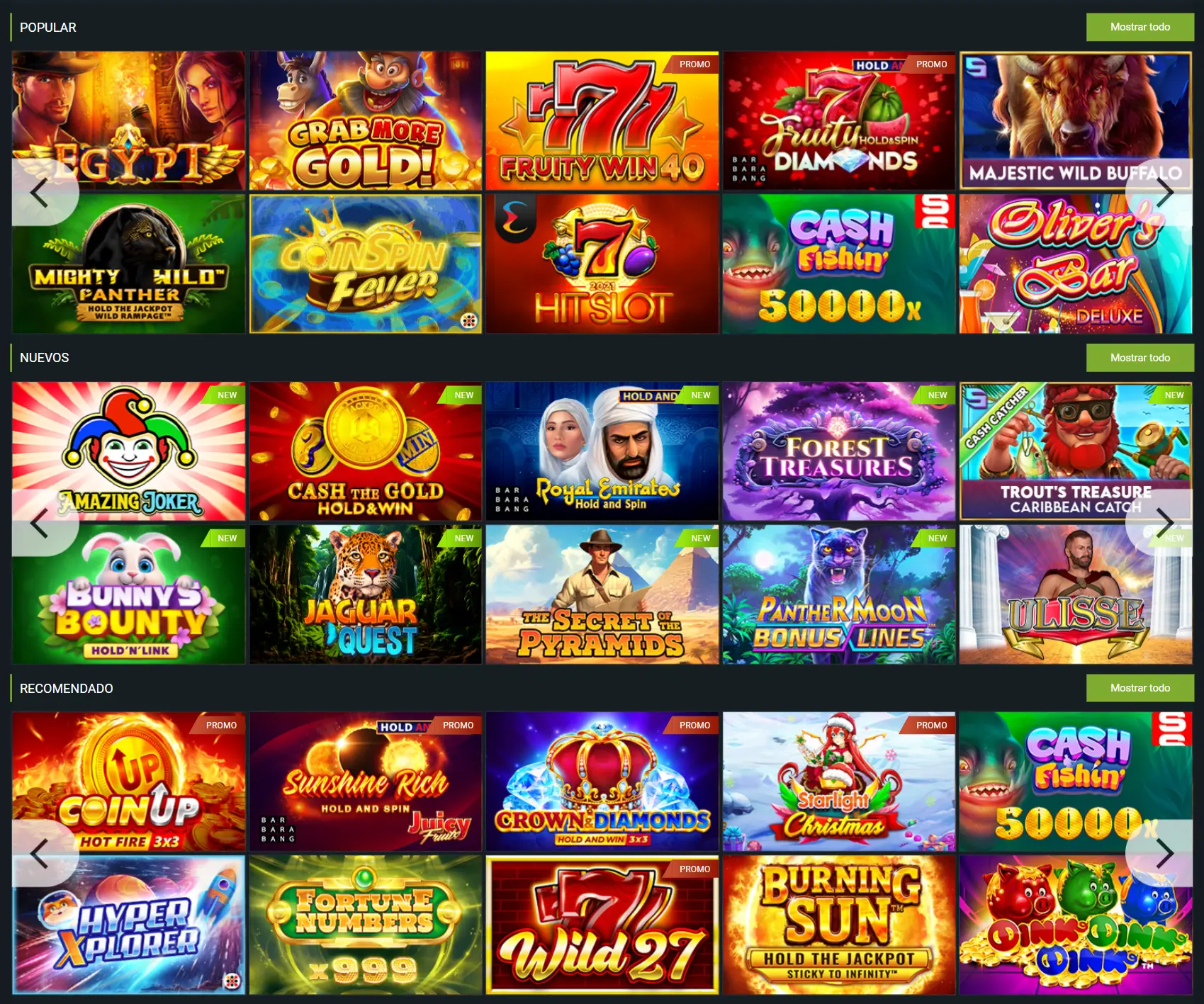 Juegos de Casino 1xBet