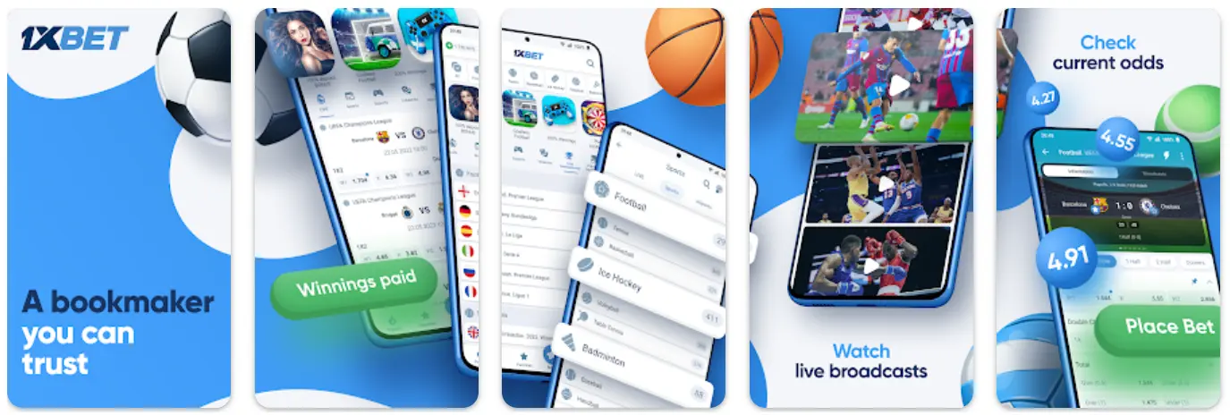 Aplicación móvil 1xBet para Android