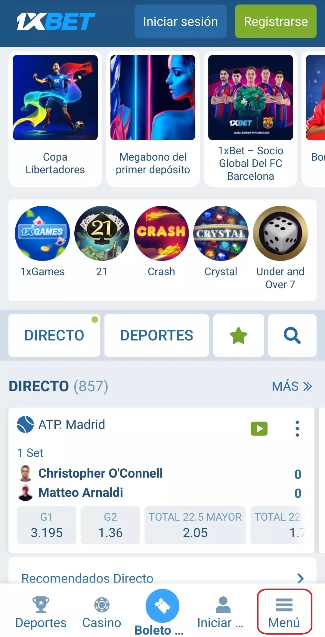 Cómo descargar la aplicación móvil de 1xBet para iOS
