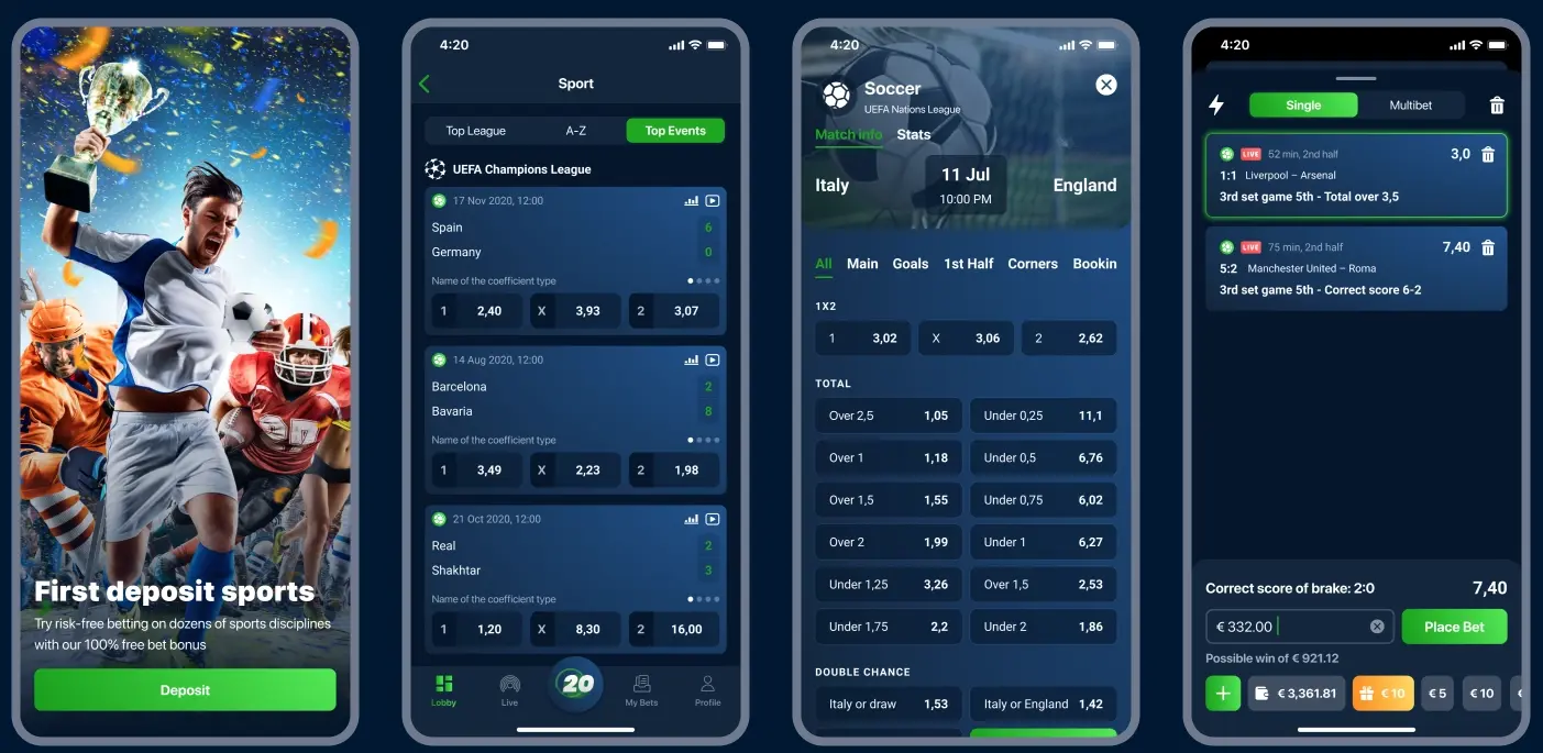 Aplicación 20Bet