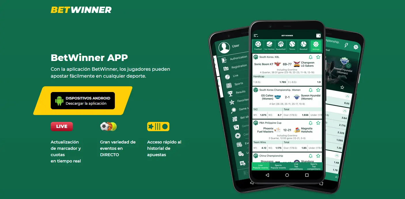 Aplicación móvil BetWinner Aplicación móvil BetWinner