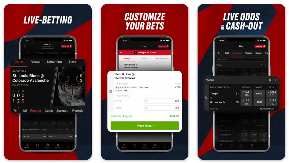 Aplicación móvil de Betsafe