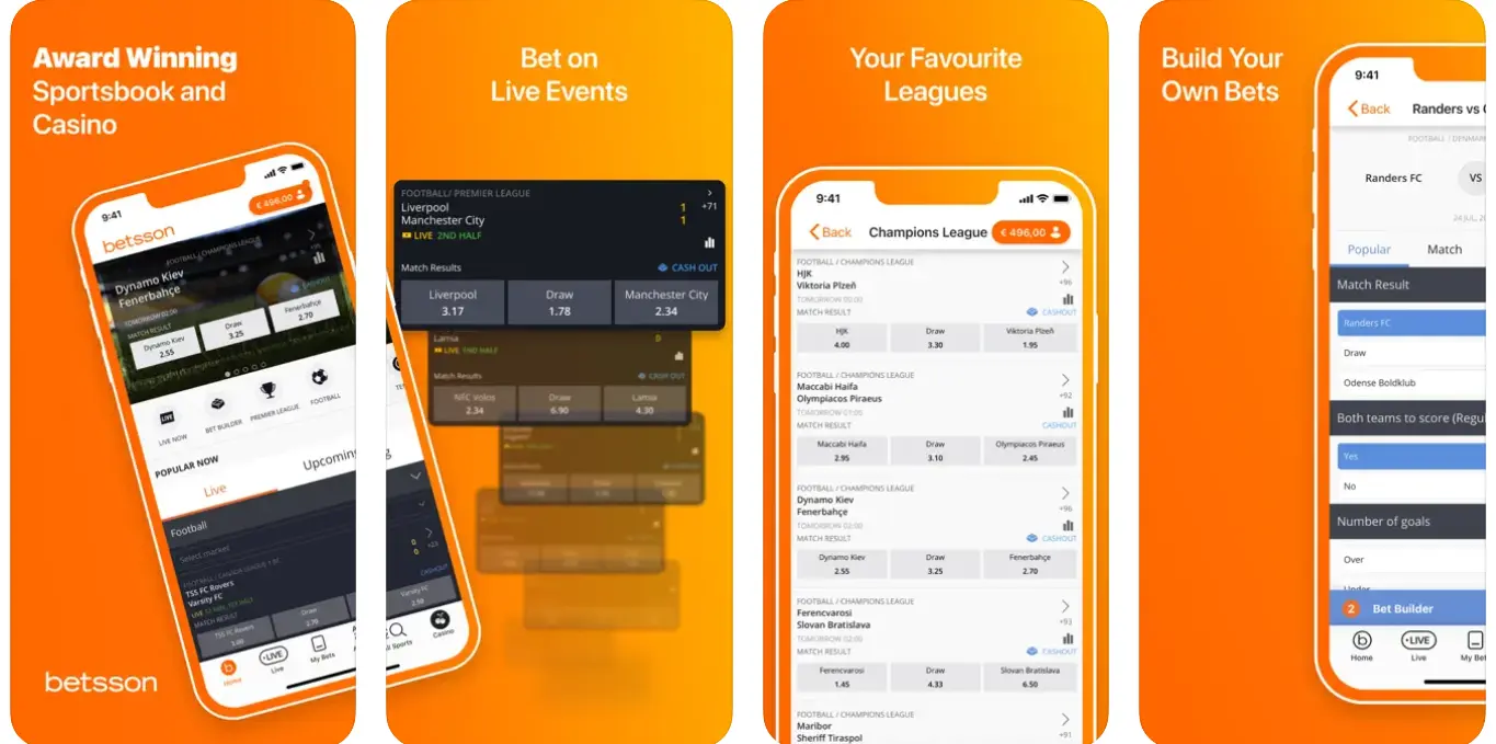 Aplicación móvil de Betsson