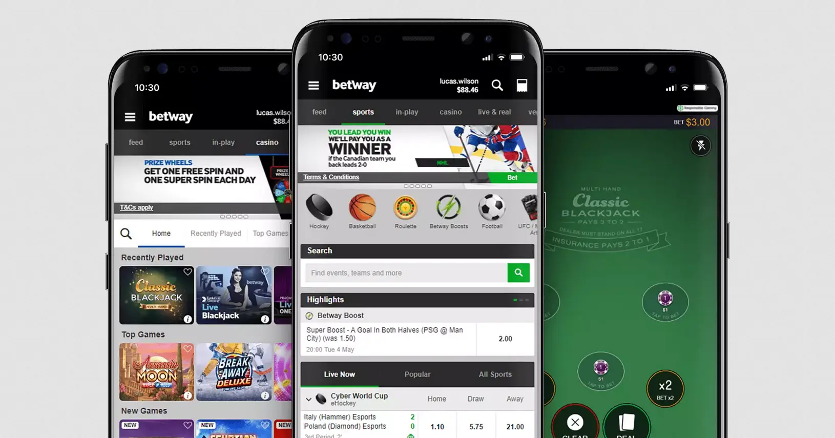 Aplicación móvil de Betway Aplicación móvil de Betway