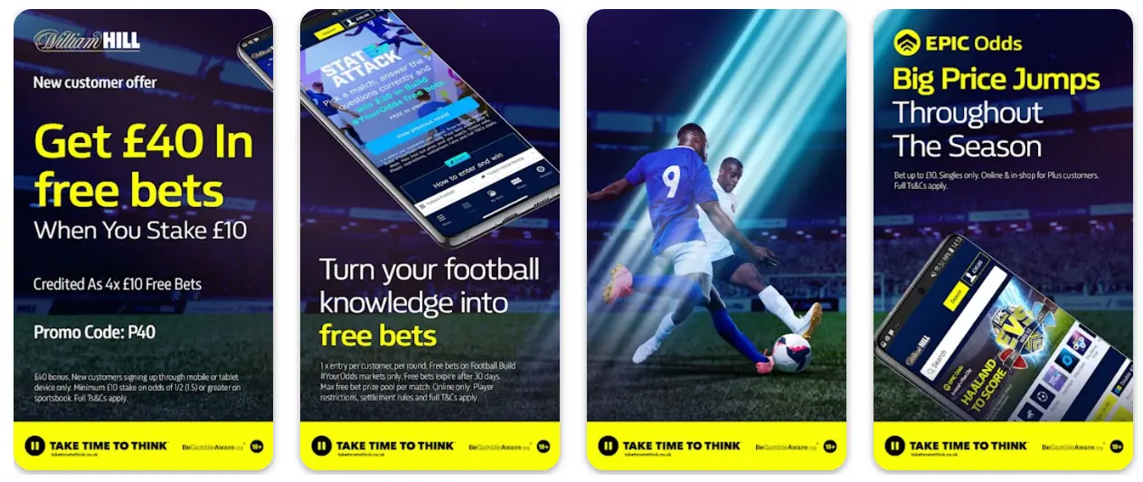 Aplicación móvil de William Hill para Android