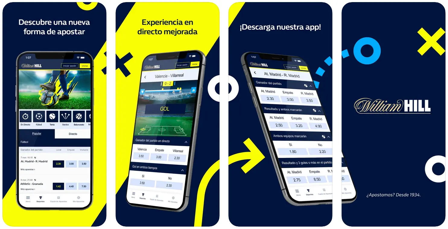 Aplicación móvil de William Hill para iOS