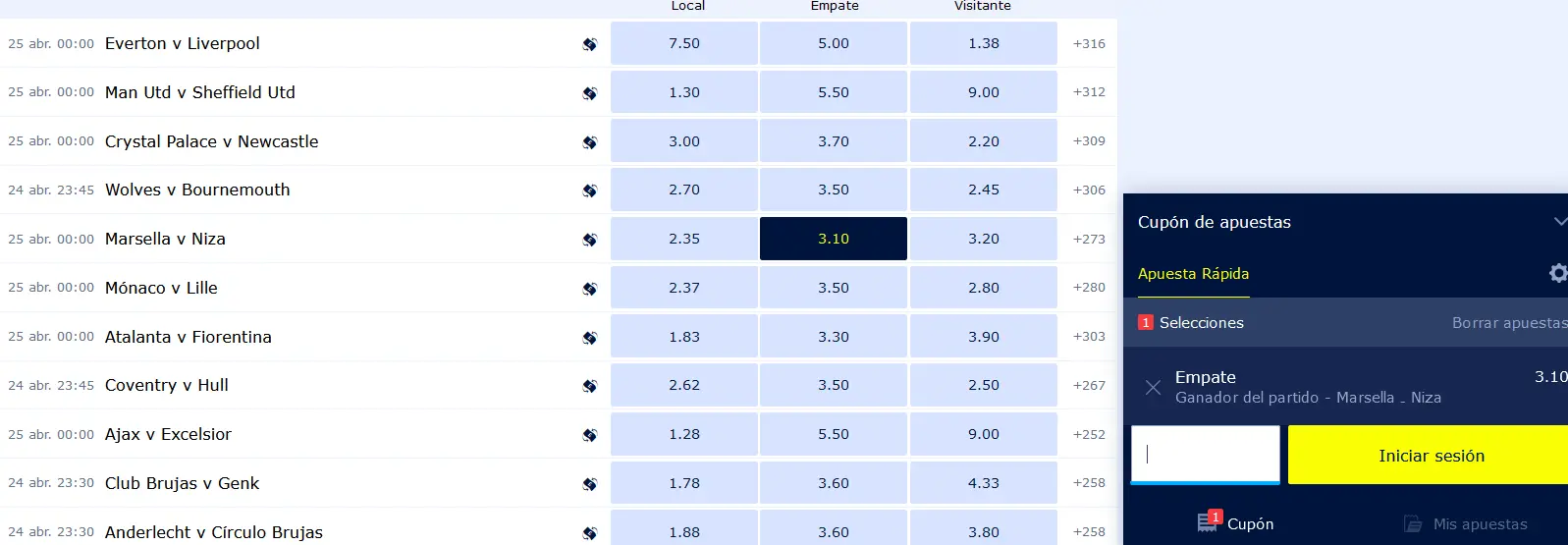 Apostar en William Hill