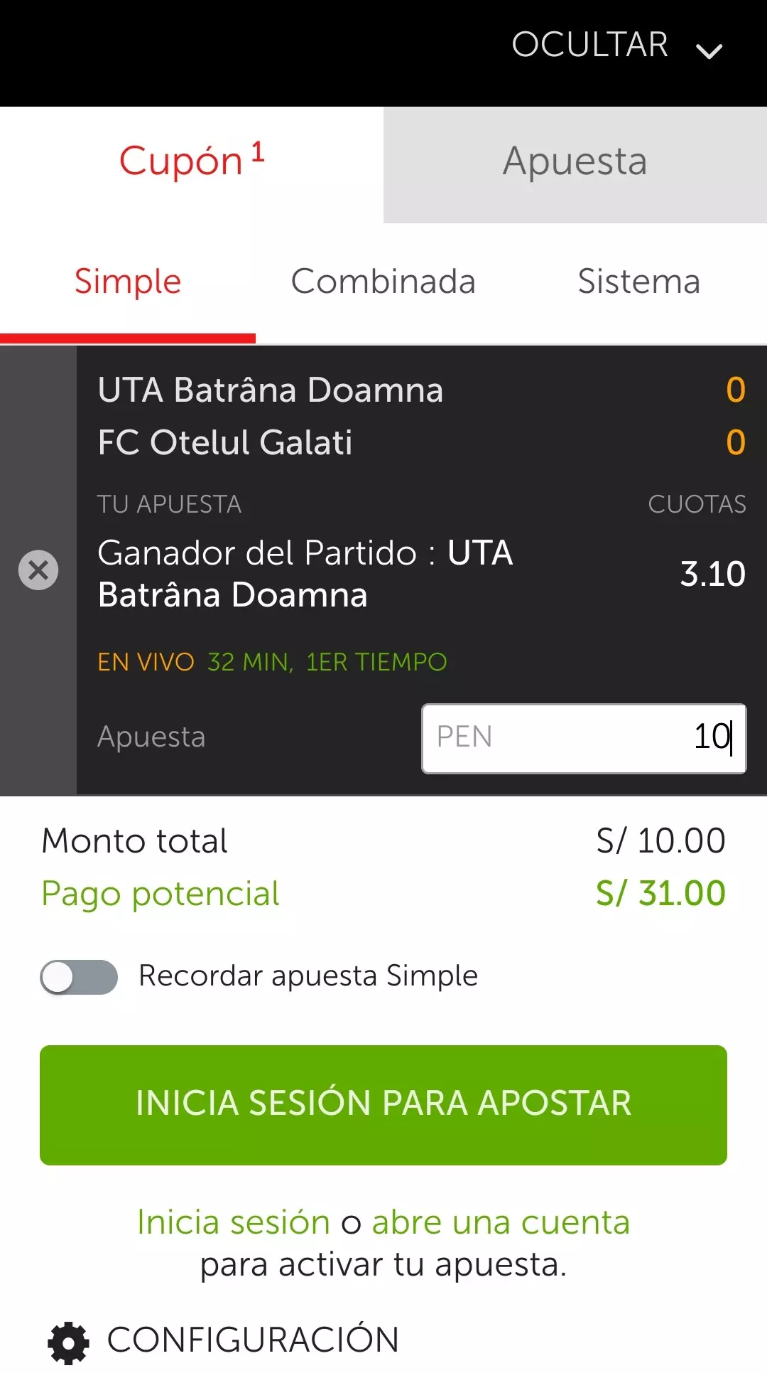 Apostar en la aplicación móvil de Betsafe