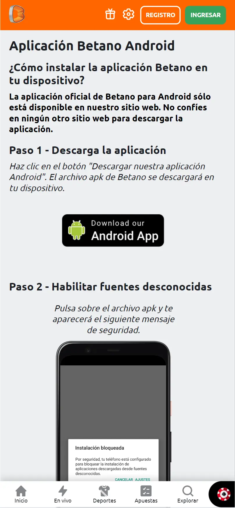 App Betano Download