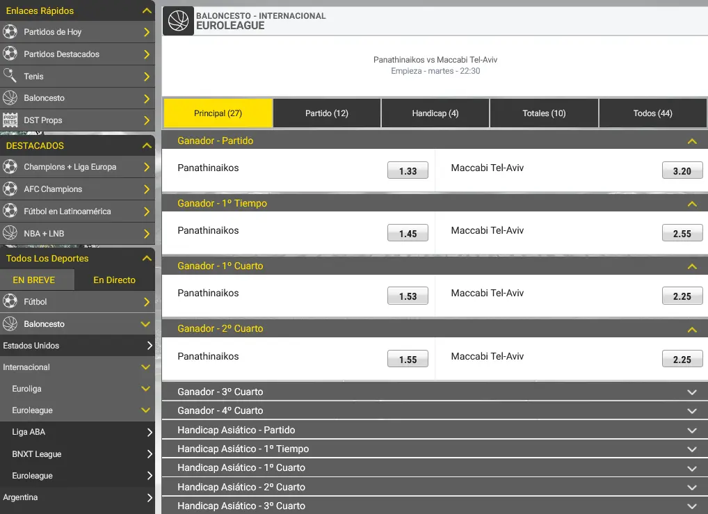 Apuestas de baloncesto en Dafabet