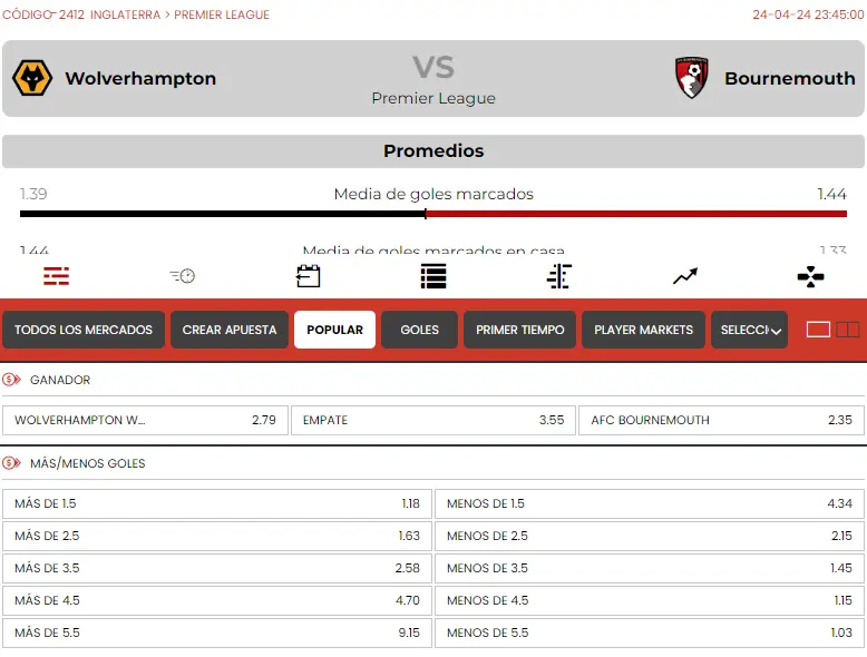 Apuestas de fútbol en Betiton