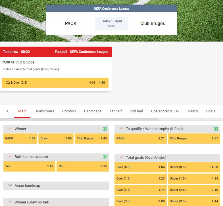 Apuestas de fútbol en Circus
