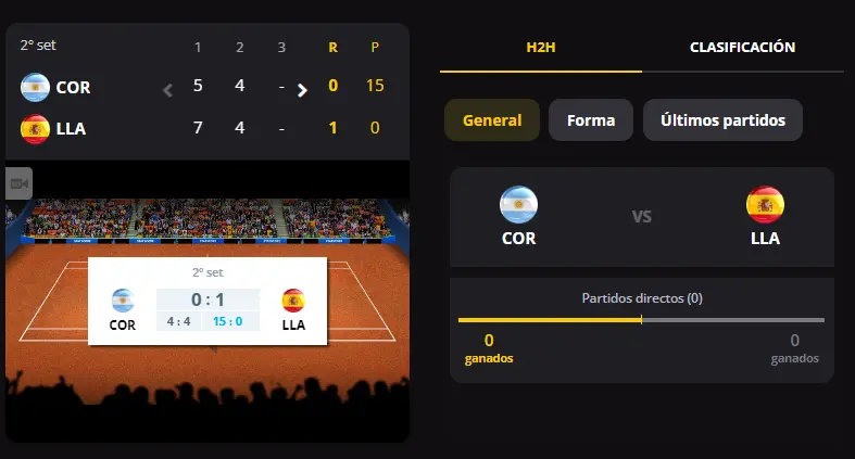 Apuestas de tenis en LV Bet