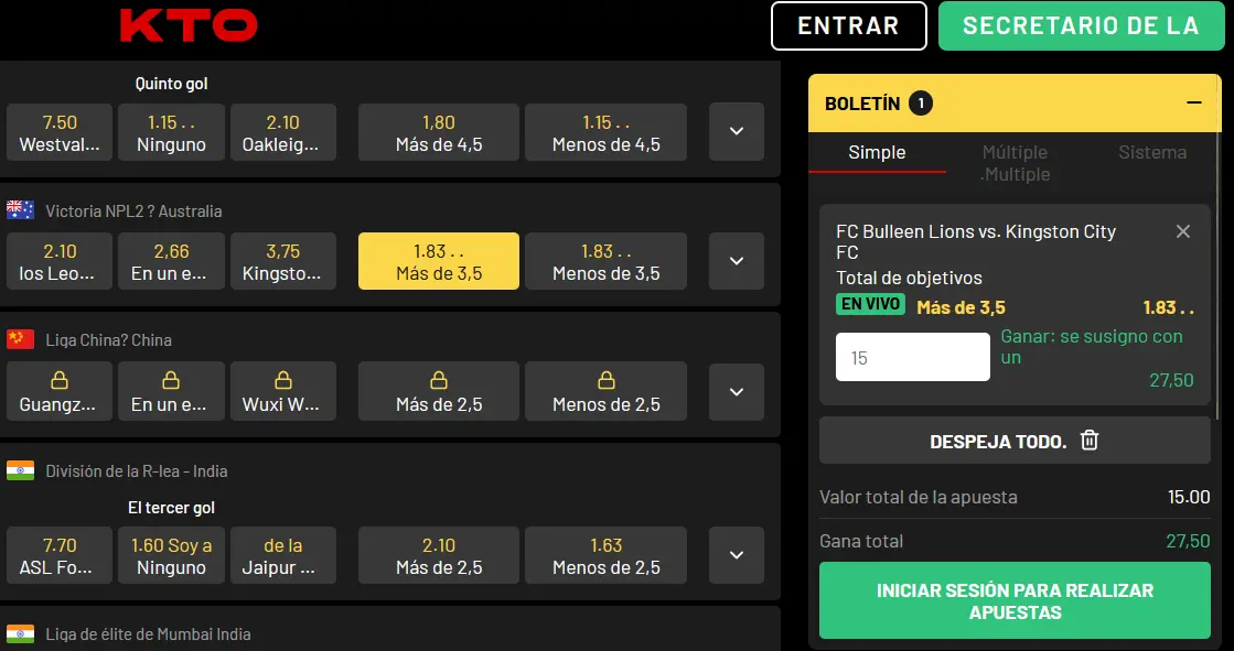 Apuestas en KTO Apuestas en KTO