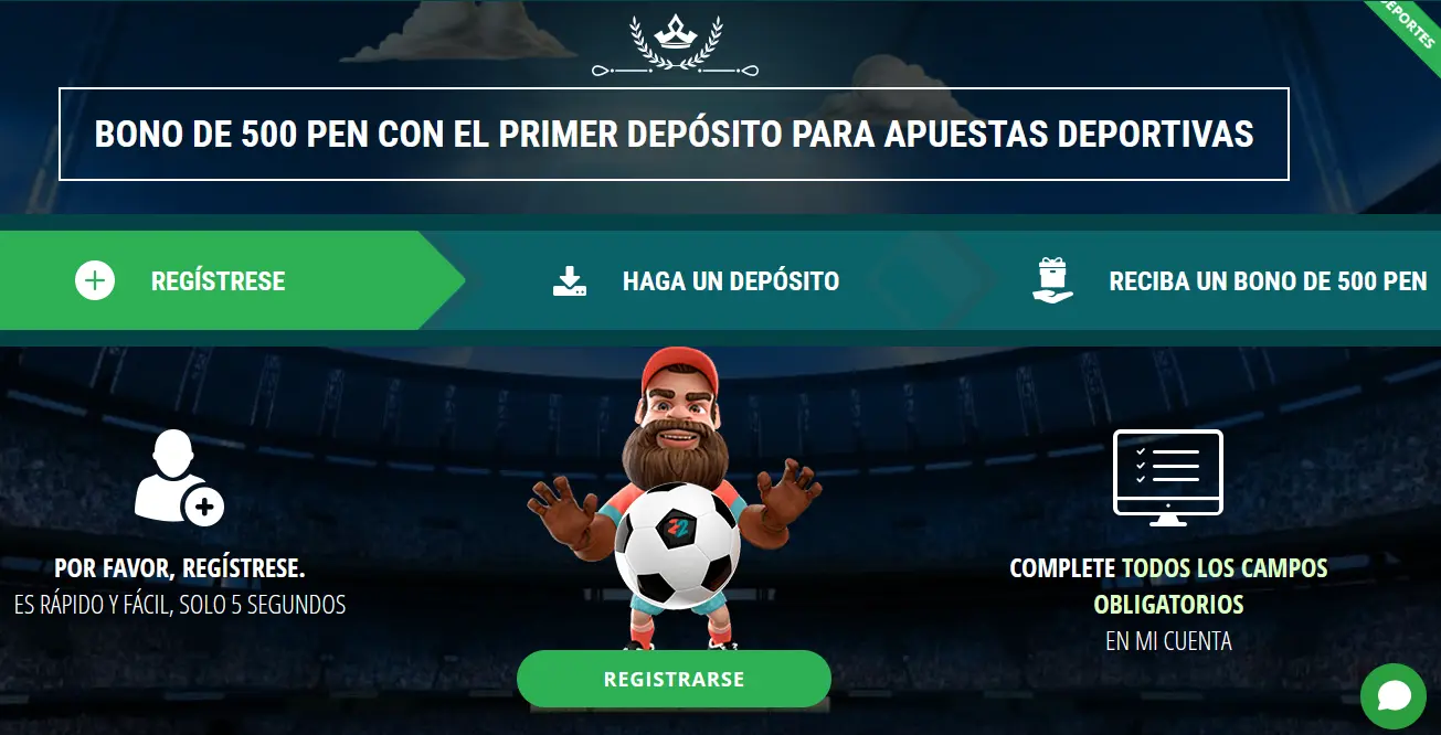 Bono de 500 PEN con el primer depósito para apuestas deportivas