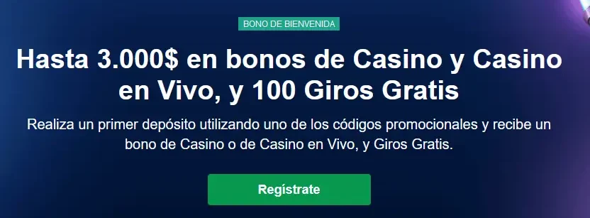 Bono de bienvenida Casino