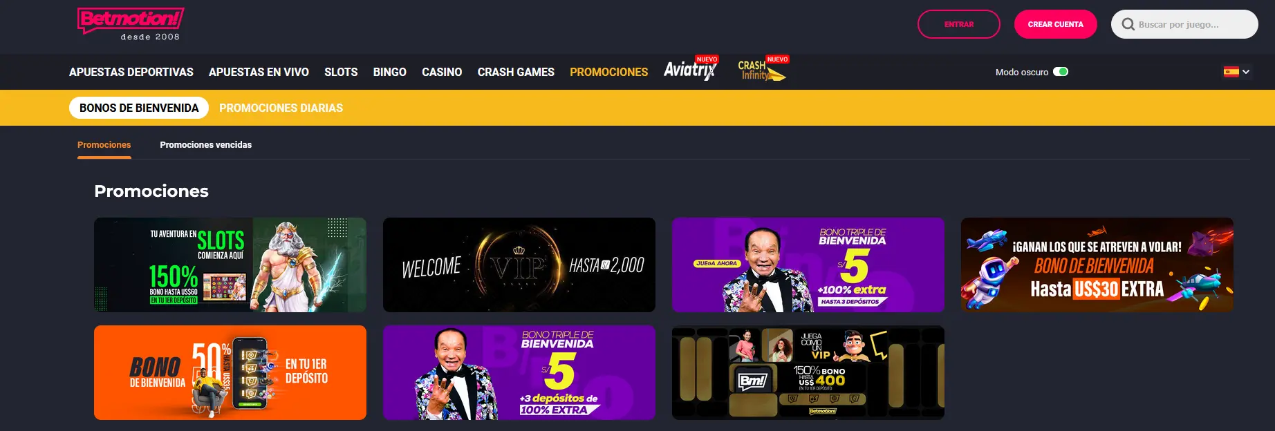 Bonos en Betmotion Bonos en Betmotion