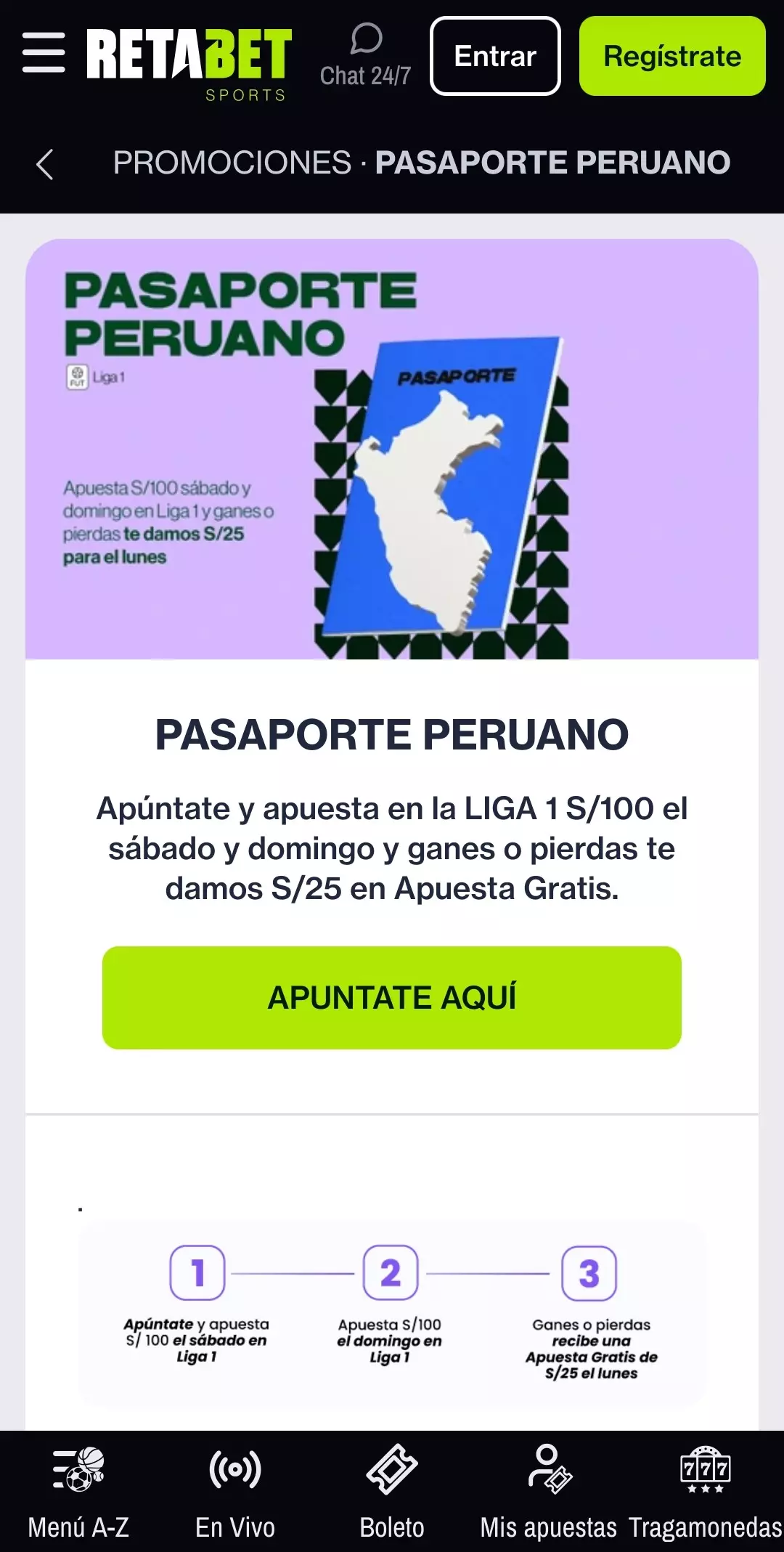 Bonos en Retabet