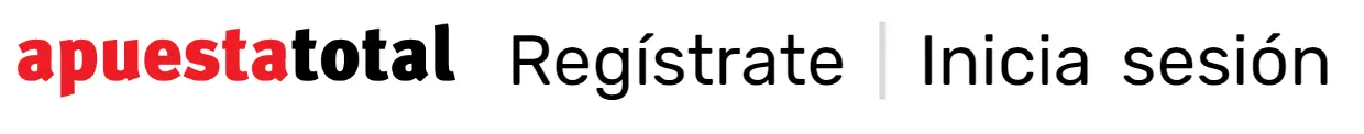 Botones de registro e inicio de sesión de Apuesta Total