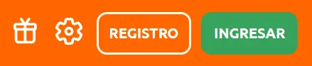 Botones de registro e inicio de sesión de Betano