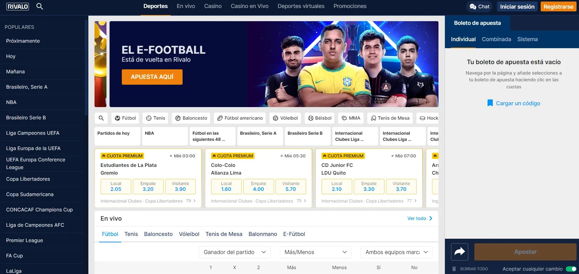 Casa de apuestas Rivalo