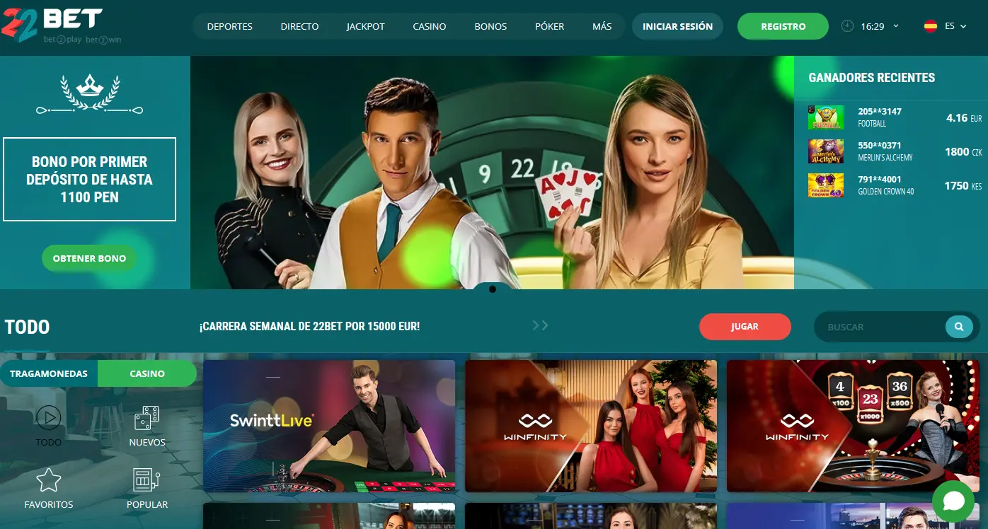 Casino en 22Bet