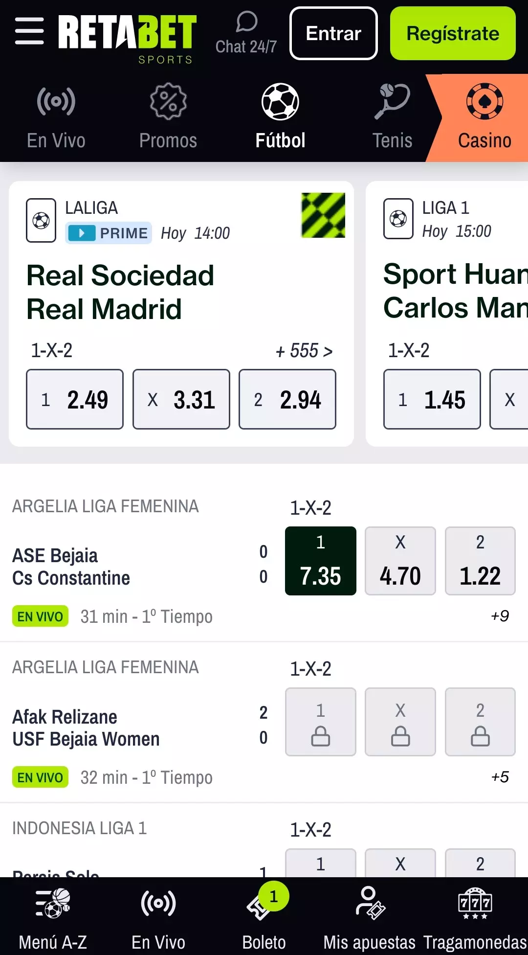 Cómo apostar en una aplicación móvil en casino y deportes en Retabet