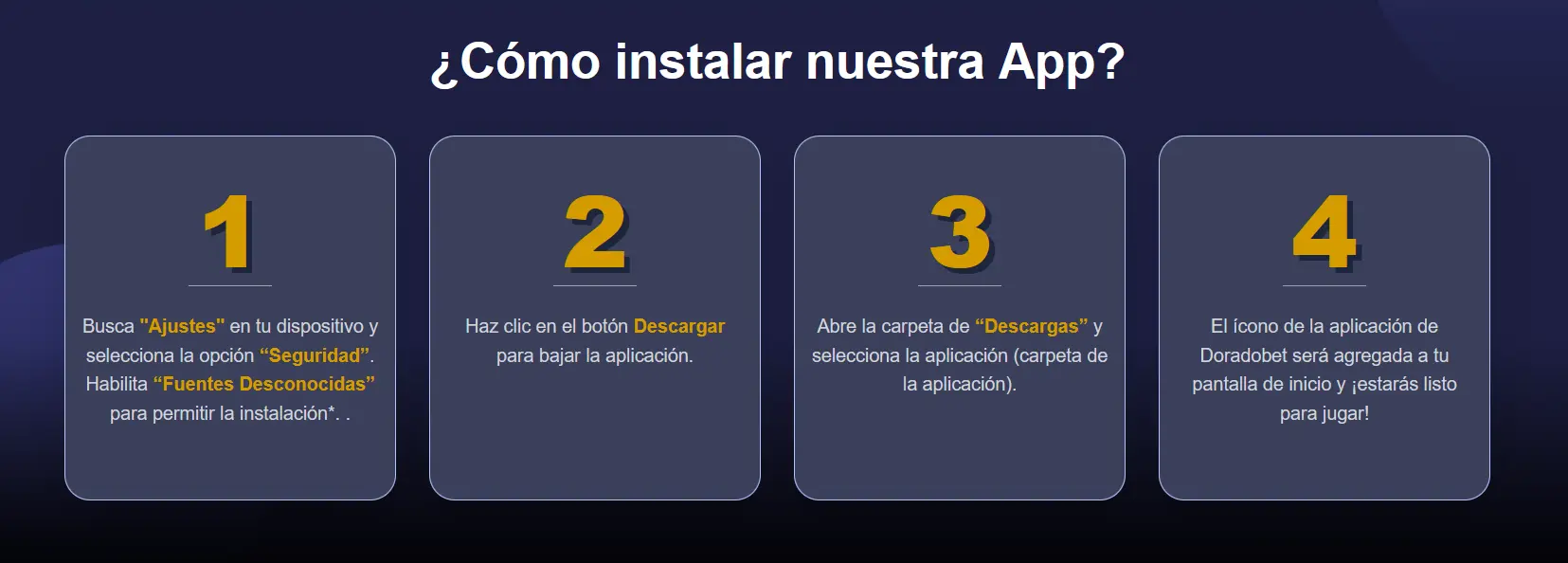Cómo descargar la aplicación Doradobet