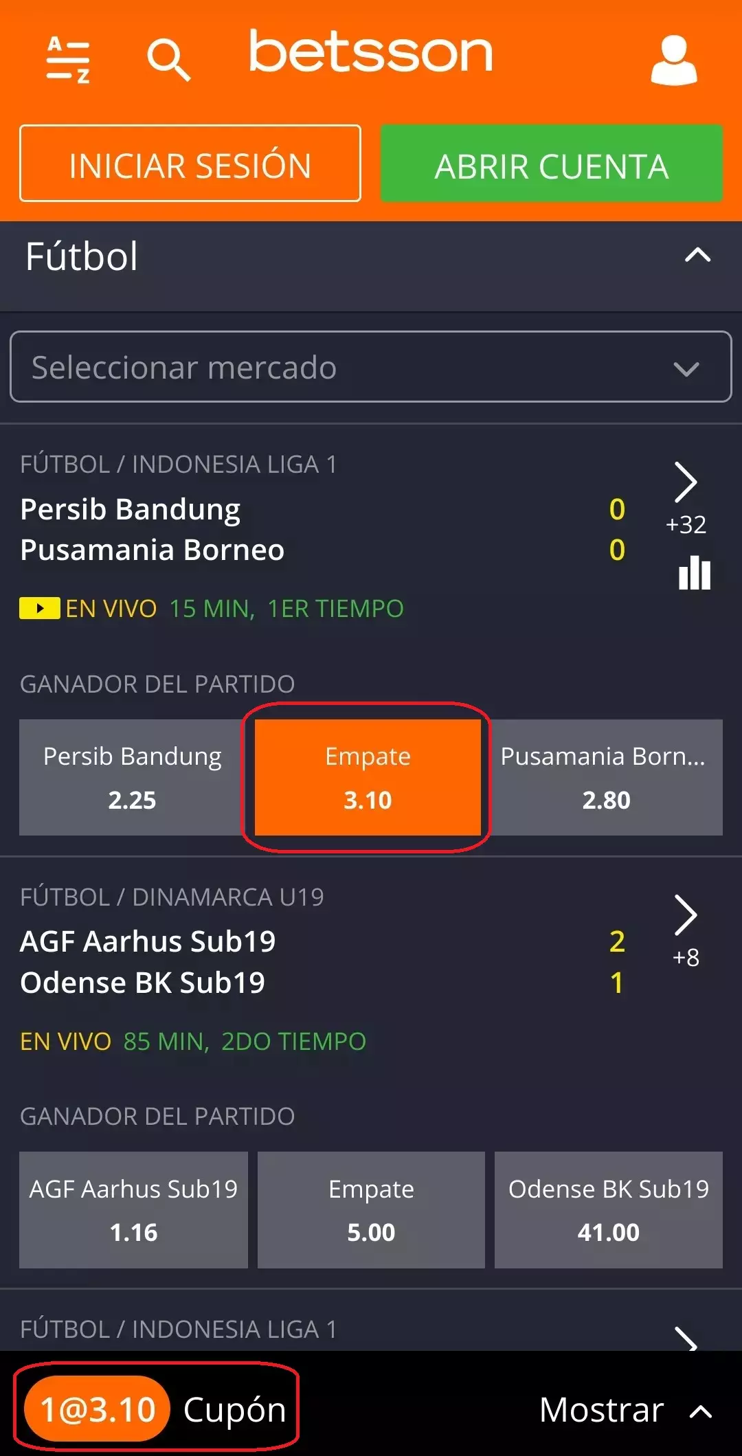 Cómo realizar una apuesta en la aplicación móvil de casino y deportes