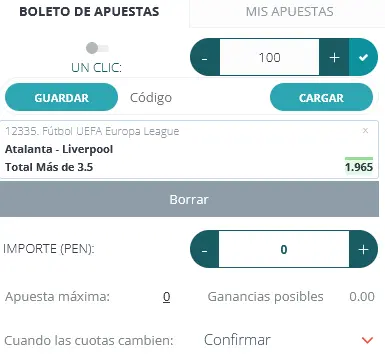 Cupón de apuestas 22Bet