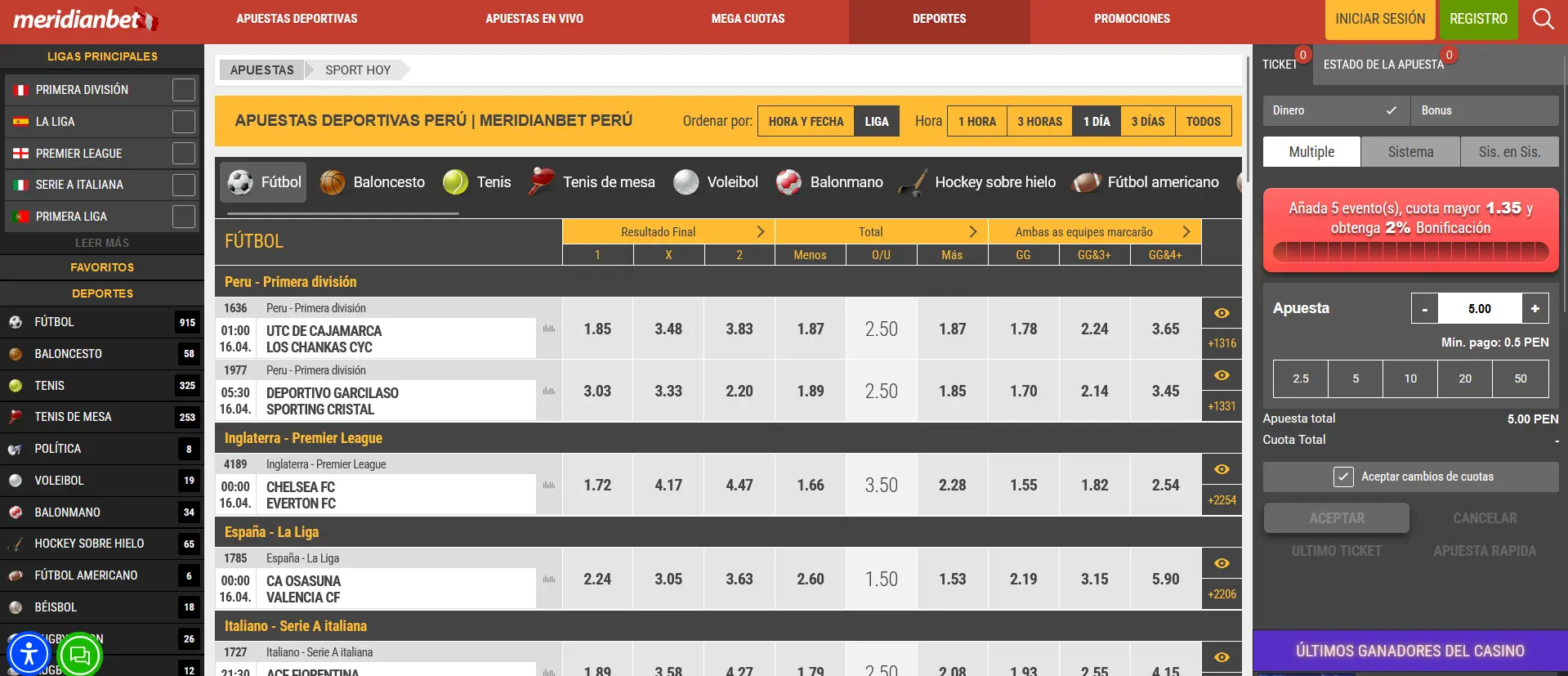 Deportes Meridianbet