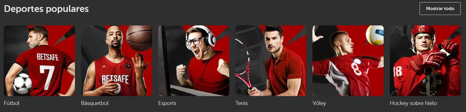 Deportes populares en Betsafe