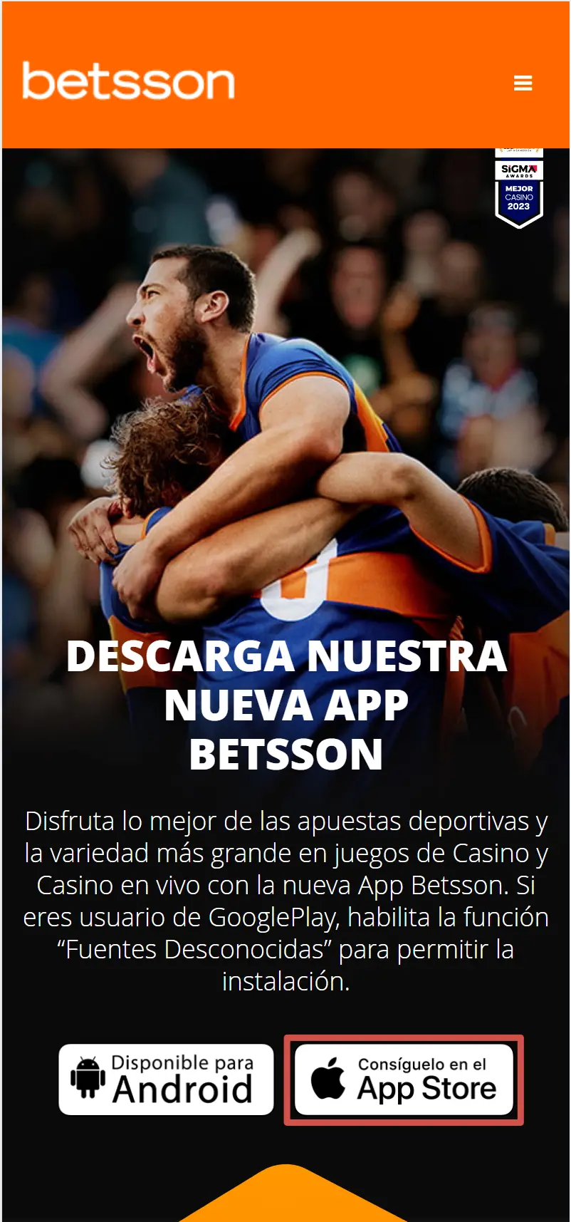 Descargar la aplicación Betsson en iOS