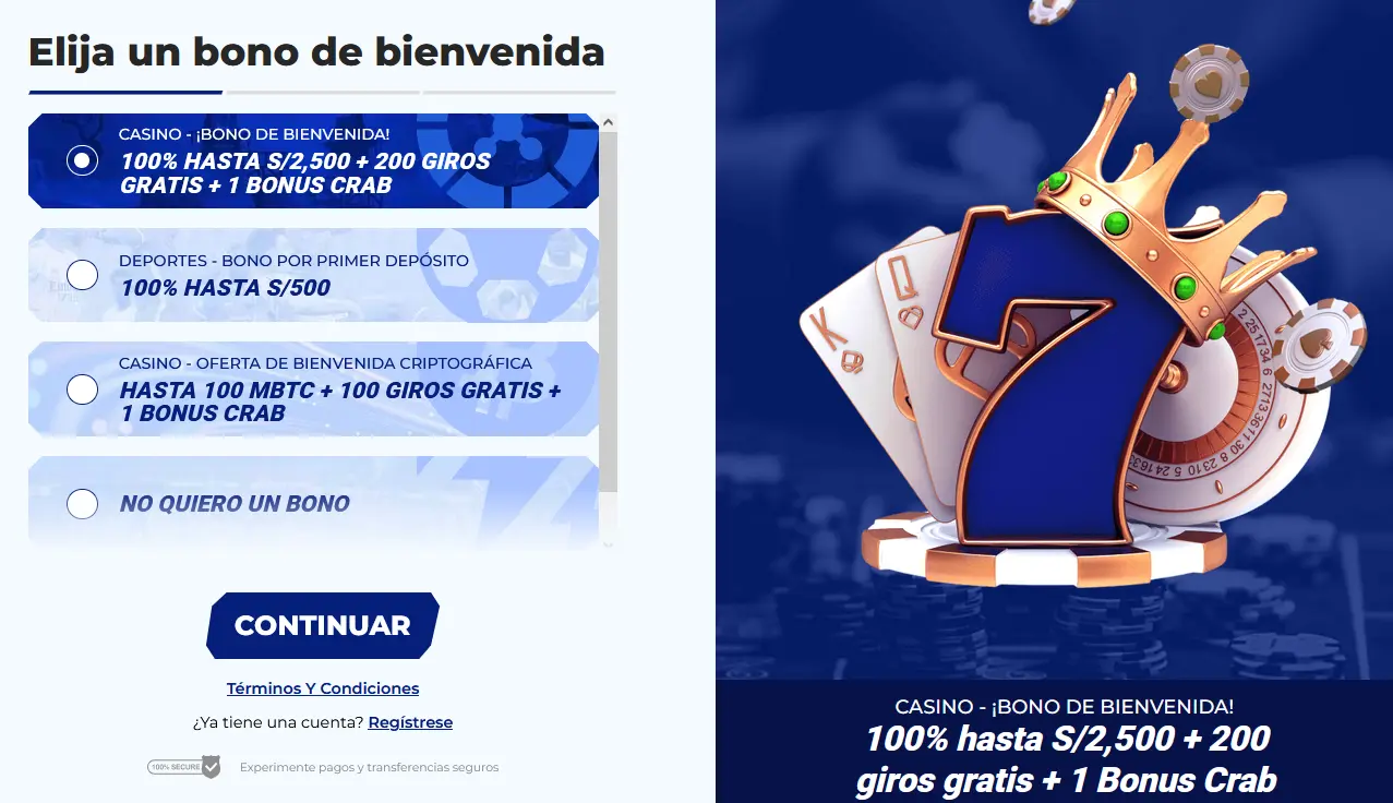 El primer paso para registrarse en Sportaza