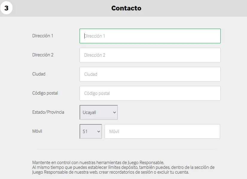 El tercer paso para registrarse en Betway El tercer paso para registrarse en Betway
