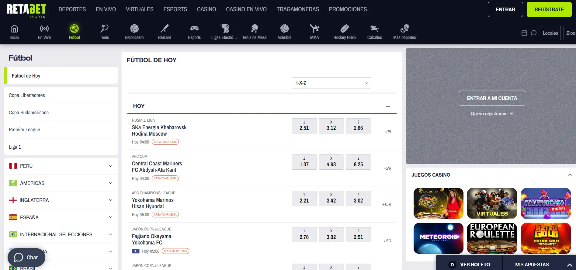 Fútbol en Retabet