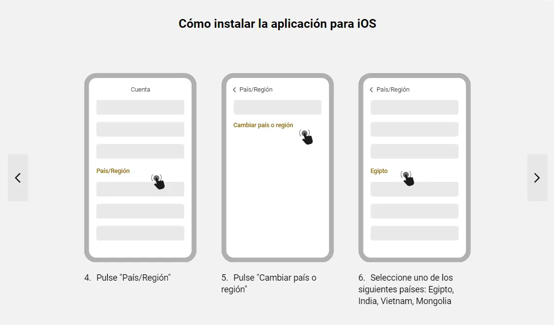 Instalar la aplicación móvil de MelBet en iOS - Paso 2