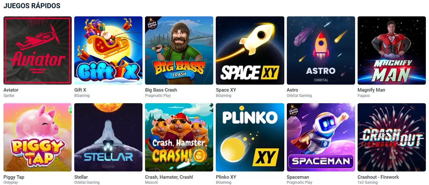 Juegos Rapidos en 20Bet