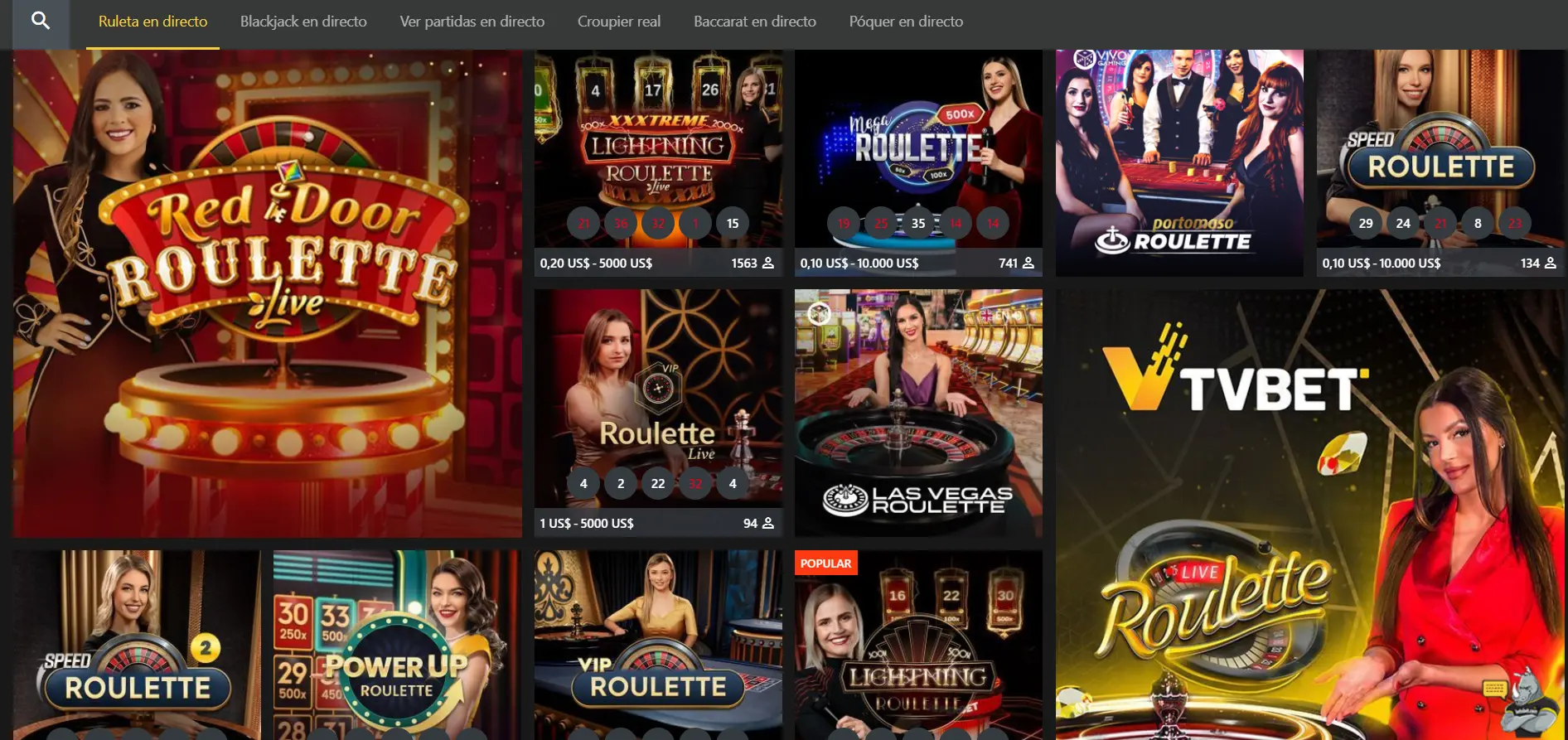 Juegos con crupier en vivo en BetOBet