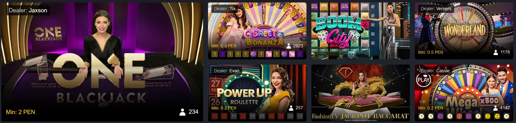 Juegos con crupier en vivo en Meridianbet