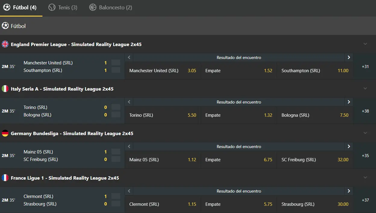 Líneas de apuestas en BetOBet