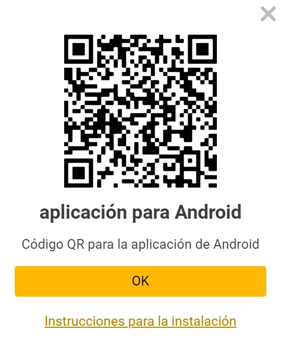 MelBet Código QR para Android