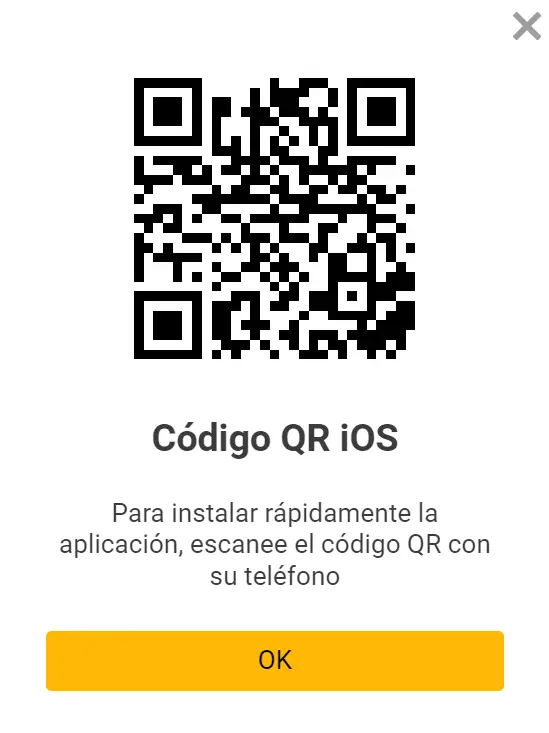 MelBet Código QR para iOS
