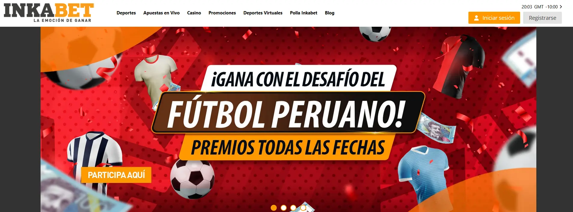Página de inicio de Inkabet