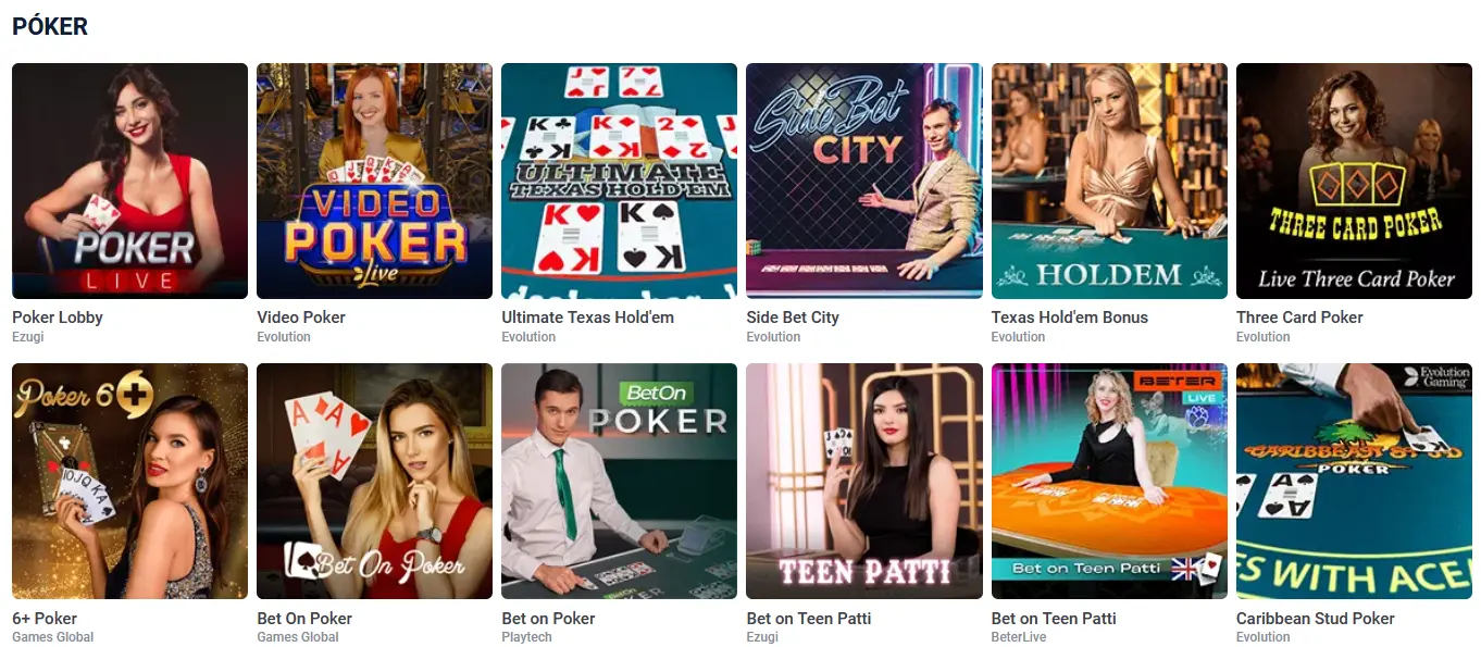 Póquer en 20Bet