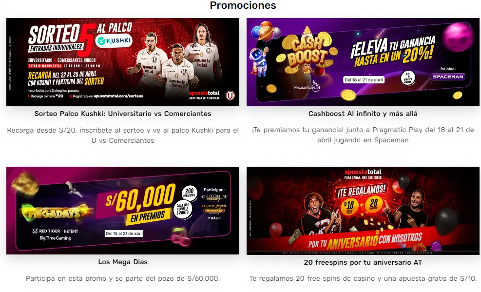 Promociones en Apuesta Total