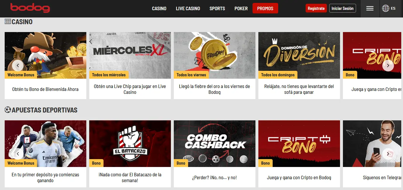 Promociones en Bodog