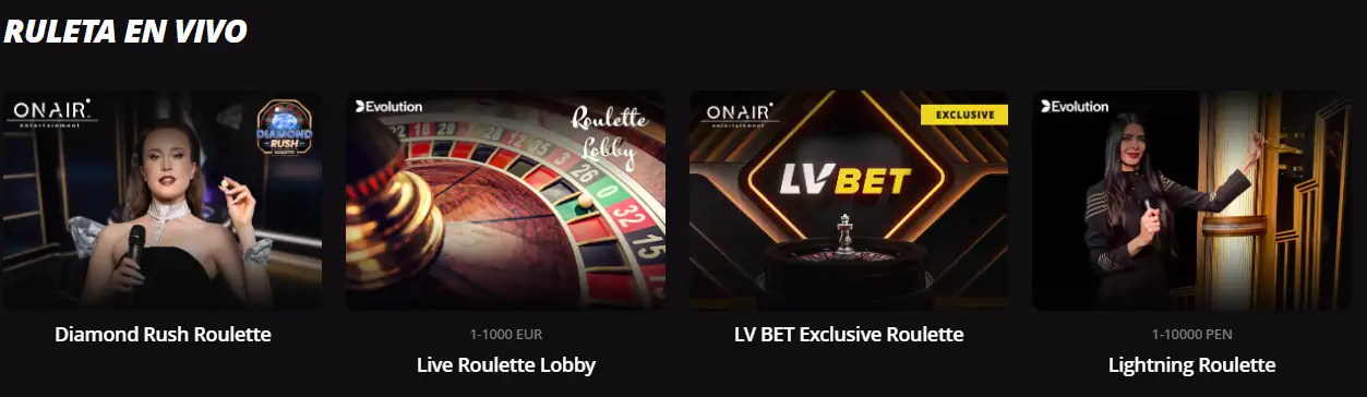 Ruleta en LV Bet