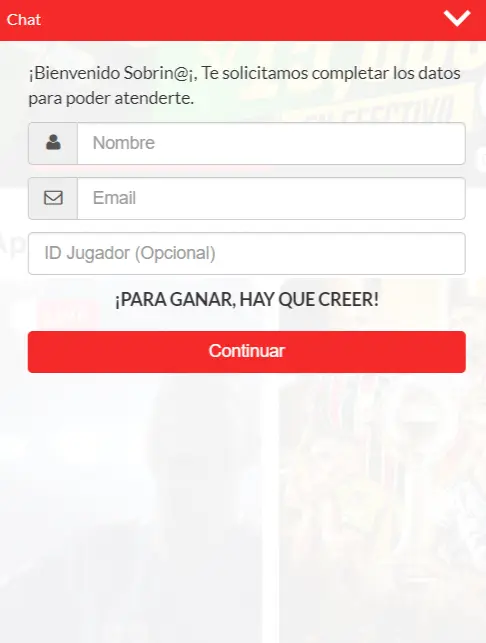 Servicio de soporte de Apuesta Total